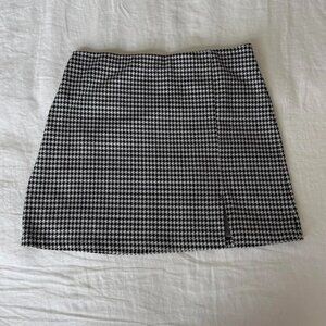 H&M Knit Houndstooth Mini Skirt